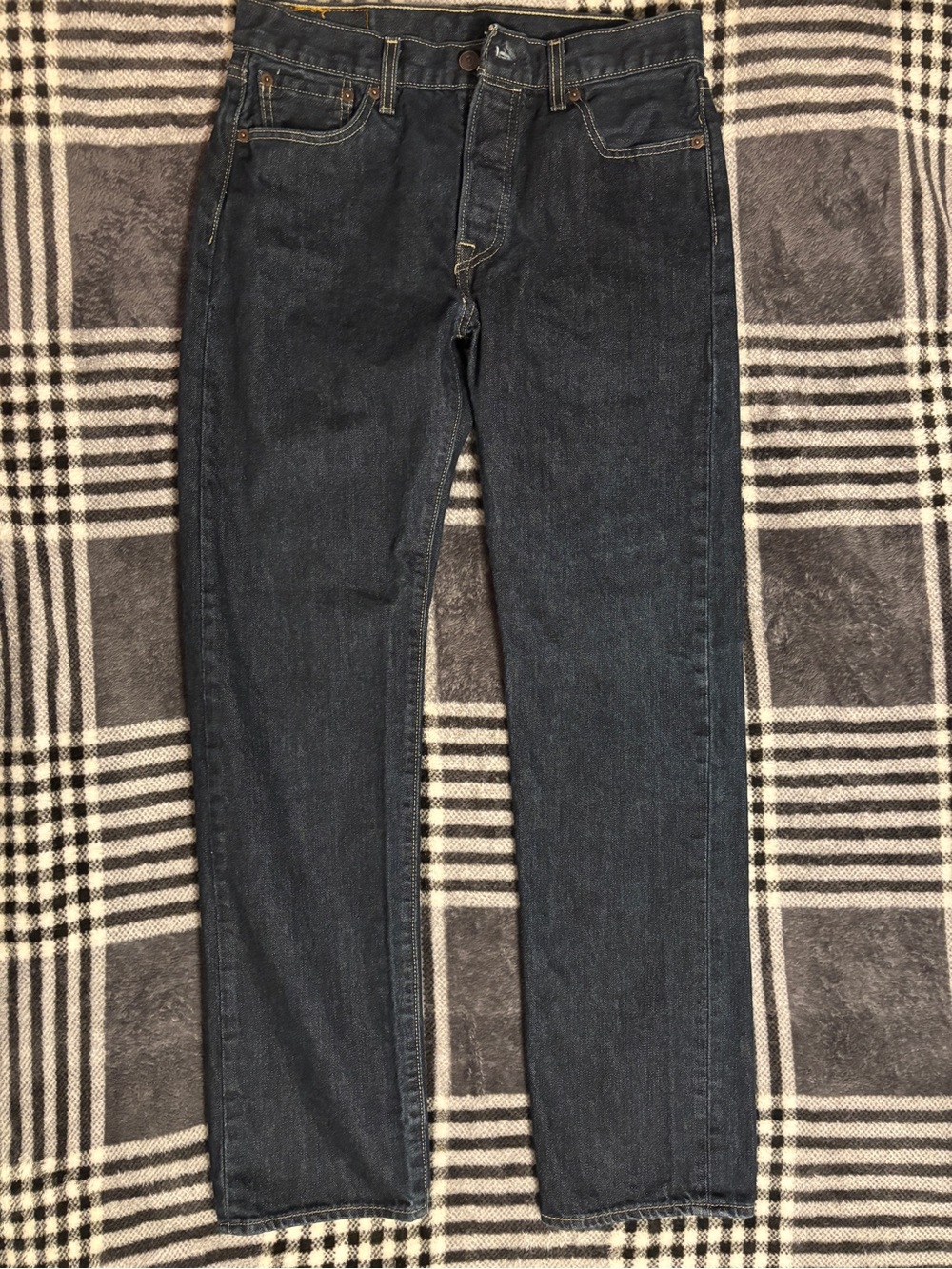 Men’s Levi’s 501 Dark Blue Straight-Leg Jeans